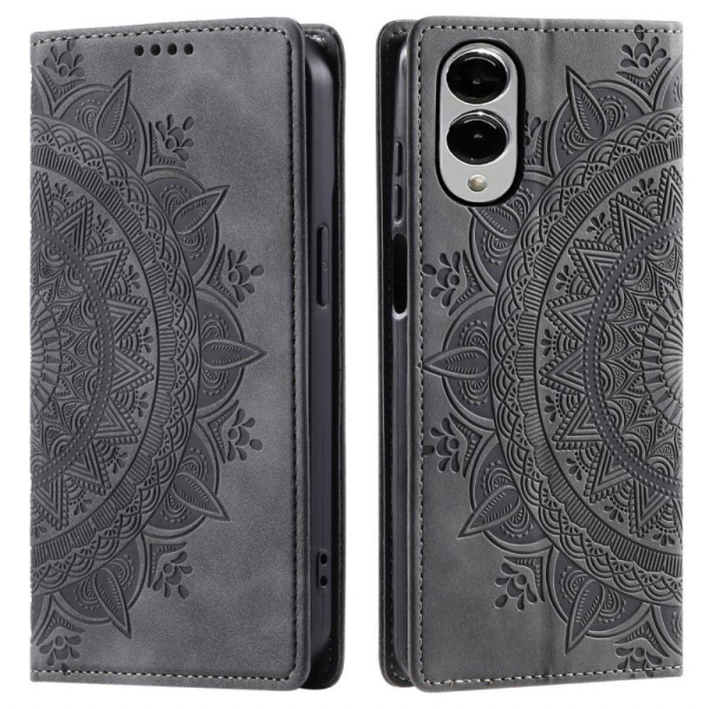 Folio-hoesje Samsung Galaxy S25 5g Edge Mandala Suède-effect