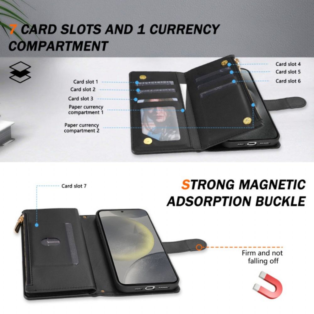 Folio-hoesje Samsung Galaxy S25 5g Edge Telefoonhoesje Gewatteerde Portemonnee