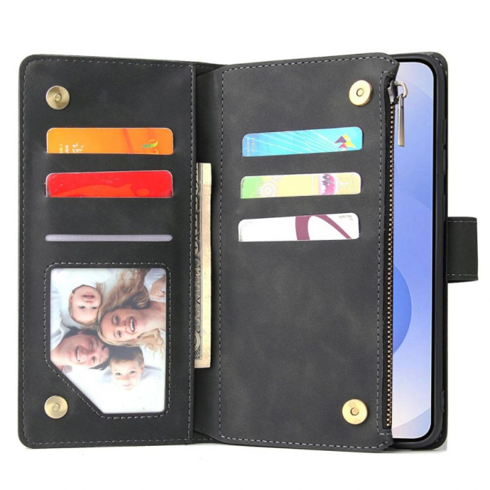 Folio-hoesje Samsung Galaxy S25 5g Edge Telefoonhoesje Portemonnee Met Suède-effect