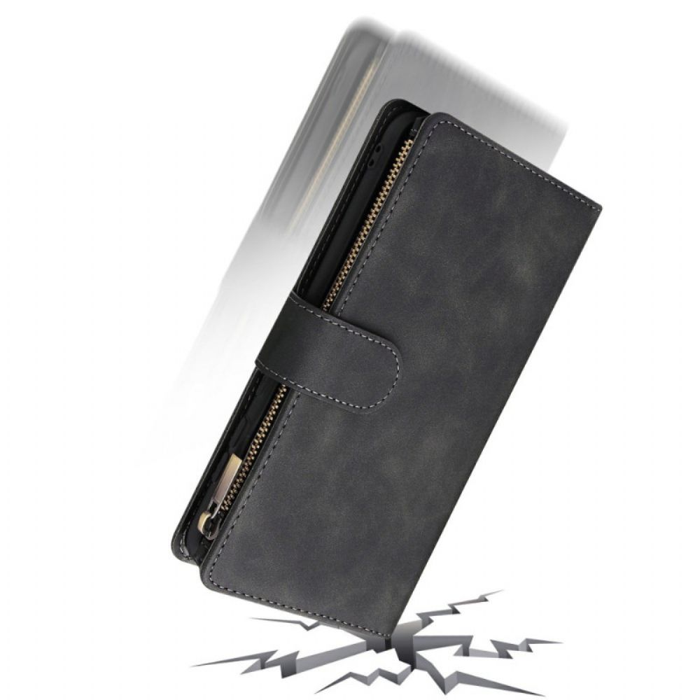 Folio-hoesje Samsung Galaxy S25 5g Edge Telefoonhoesje Portemonnee Met Suède-effect