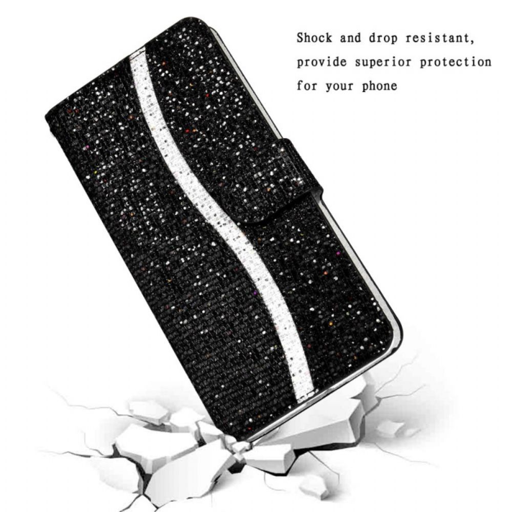 Folio-hoesje Samsung Galaxy S25 5g Edge Telefoonhoesje S-design Pailletten