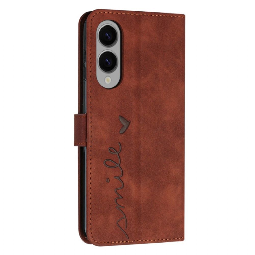 Folio-hoesje Samsung Galaxy S25 5g Edge Telefoonhoesje Smile