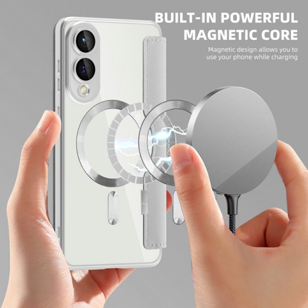 Folio-hoesje Voor Samsung Galaxy S25 5g Edge Gewatteerd Magsafe-compatibel