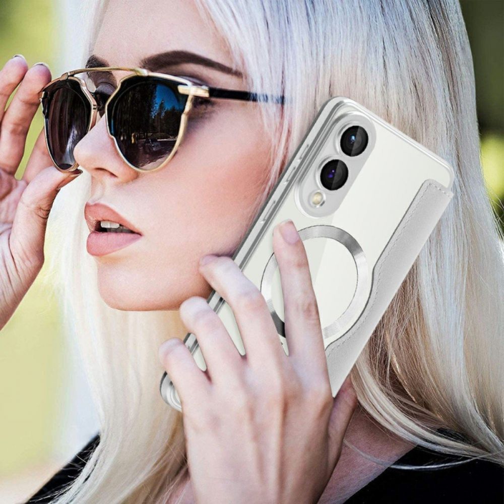 Folio-hoesje Voor Samsung Galaxy S25 5g Edge Gewatteerd Magsafe-compatibel