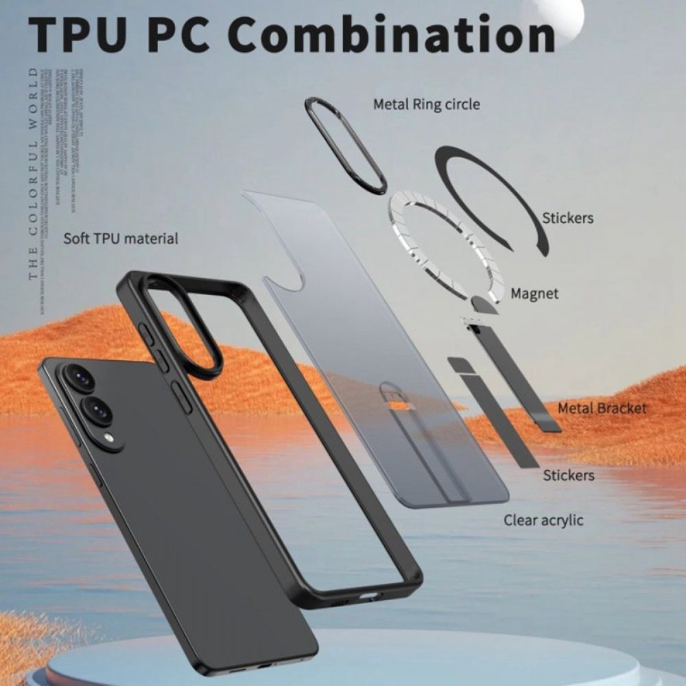 Hoesje Samsung Galaxy S25 5g Edge Compatibel Met Magsafe Met Geïntegreerde Standaard Bescherming Hoesje