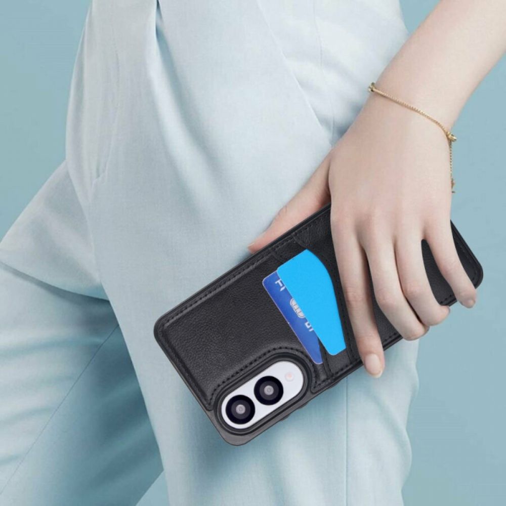 Hoesje Samsung Galaxy S25 5g Edge Leerlook Met Kaart Houder