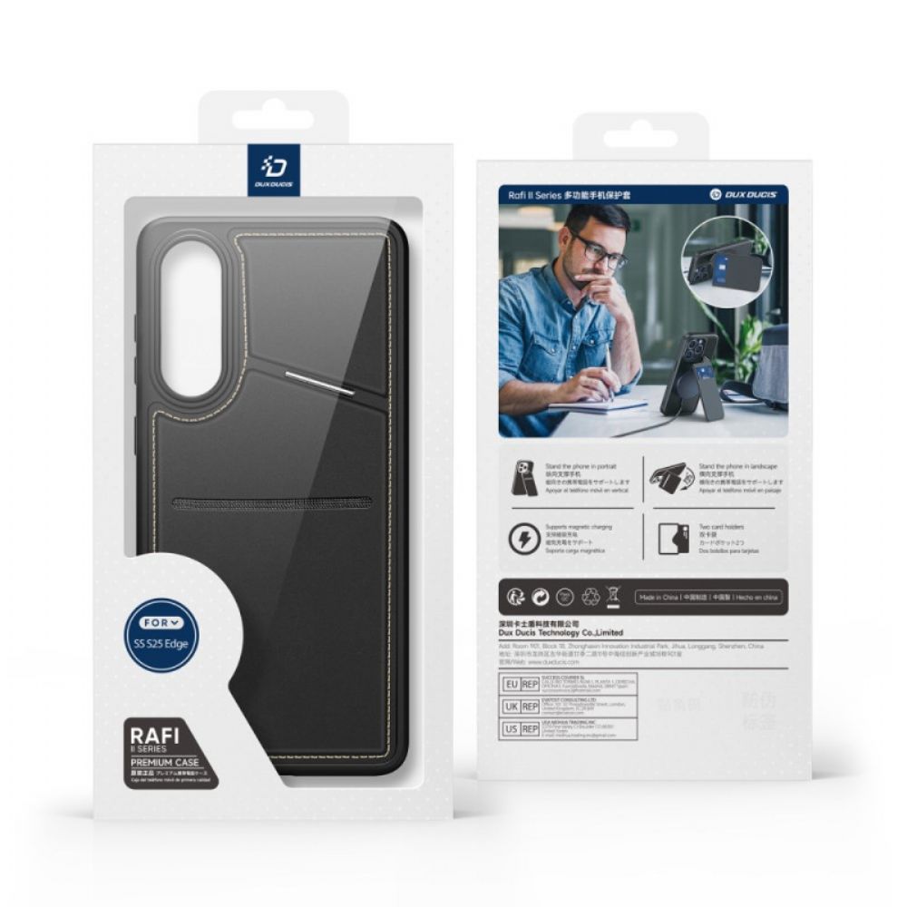 Hoesje Samsung Galaxy S25 5g Edge Magnetisch Met Kaarthouder Bescherming Hoesje