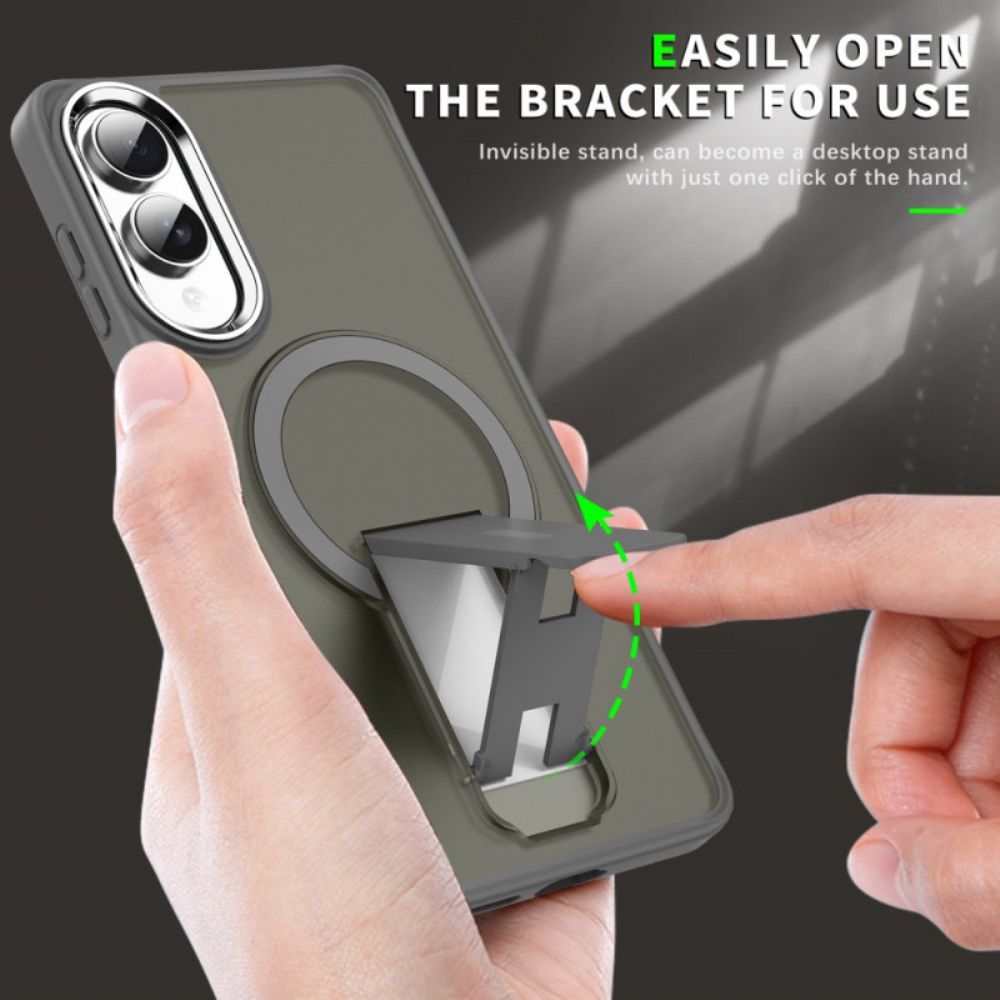 Hoesje Samsung Galaxy S25 5g Edge Magsafe-compatibel Met Standaard Bescherming Hoesje