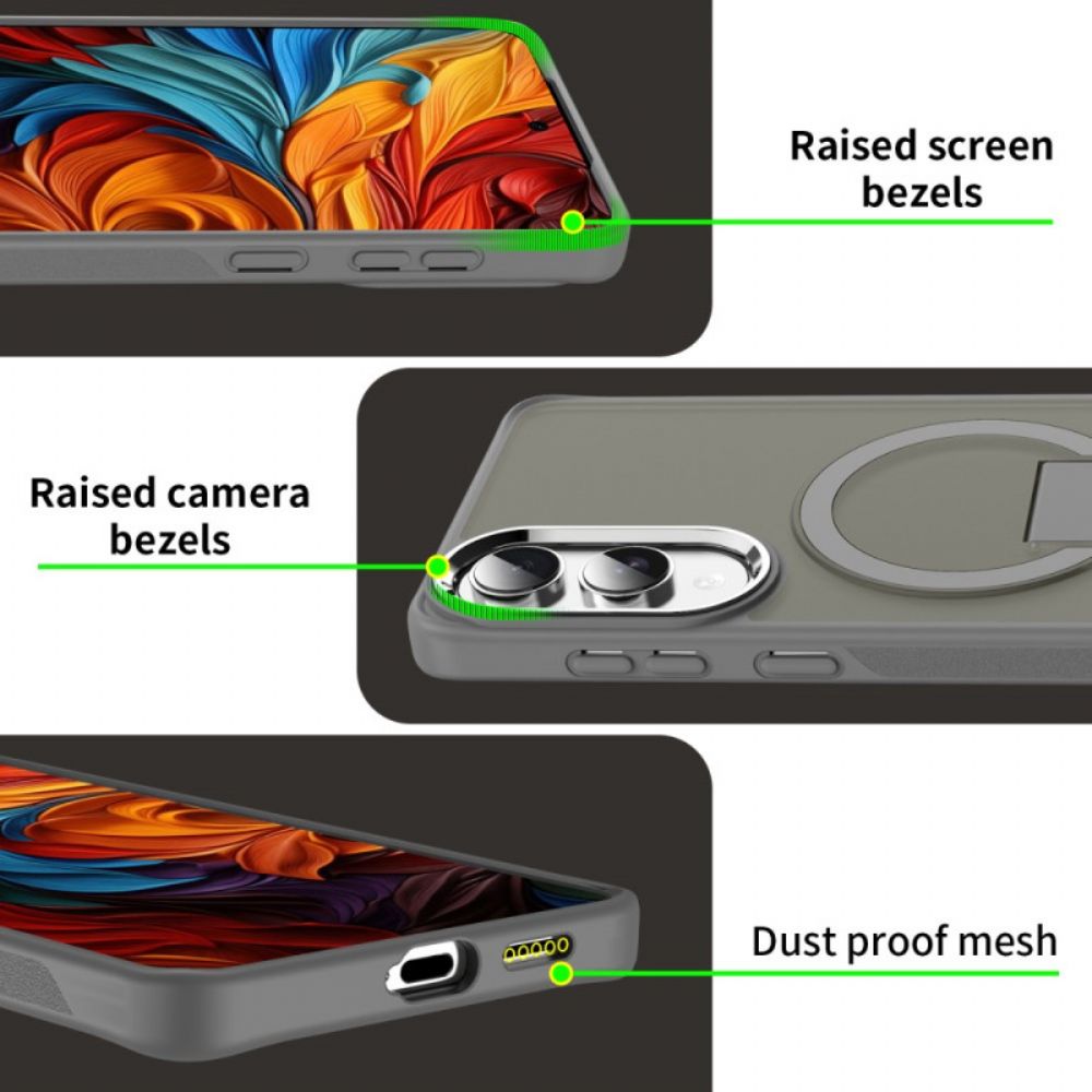 Hoesje Samsung Galaxy S25 5g Edge Magsafe-compatibel Met Standaard Bescherming Hoesje