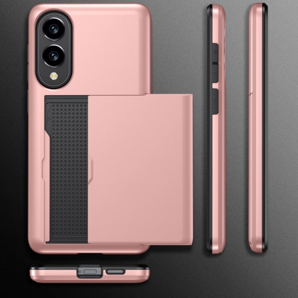 Hoesje Samsung Galaxy S25 5g Edge Schuifbare Kaarthouder Bescherming Hoesje