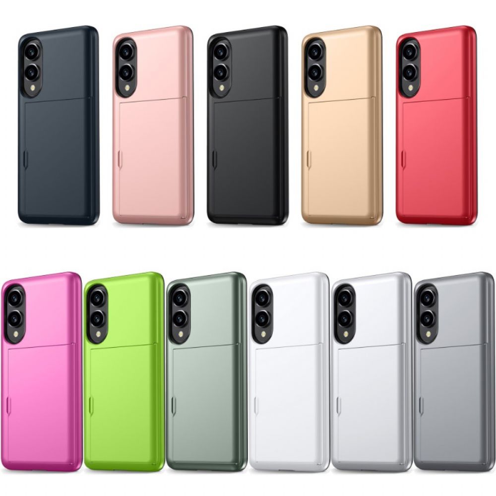 Hoesje Samsung Galaxy S25 5g Edge Schuifbare Kaarthouder Bescherming Hoesje