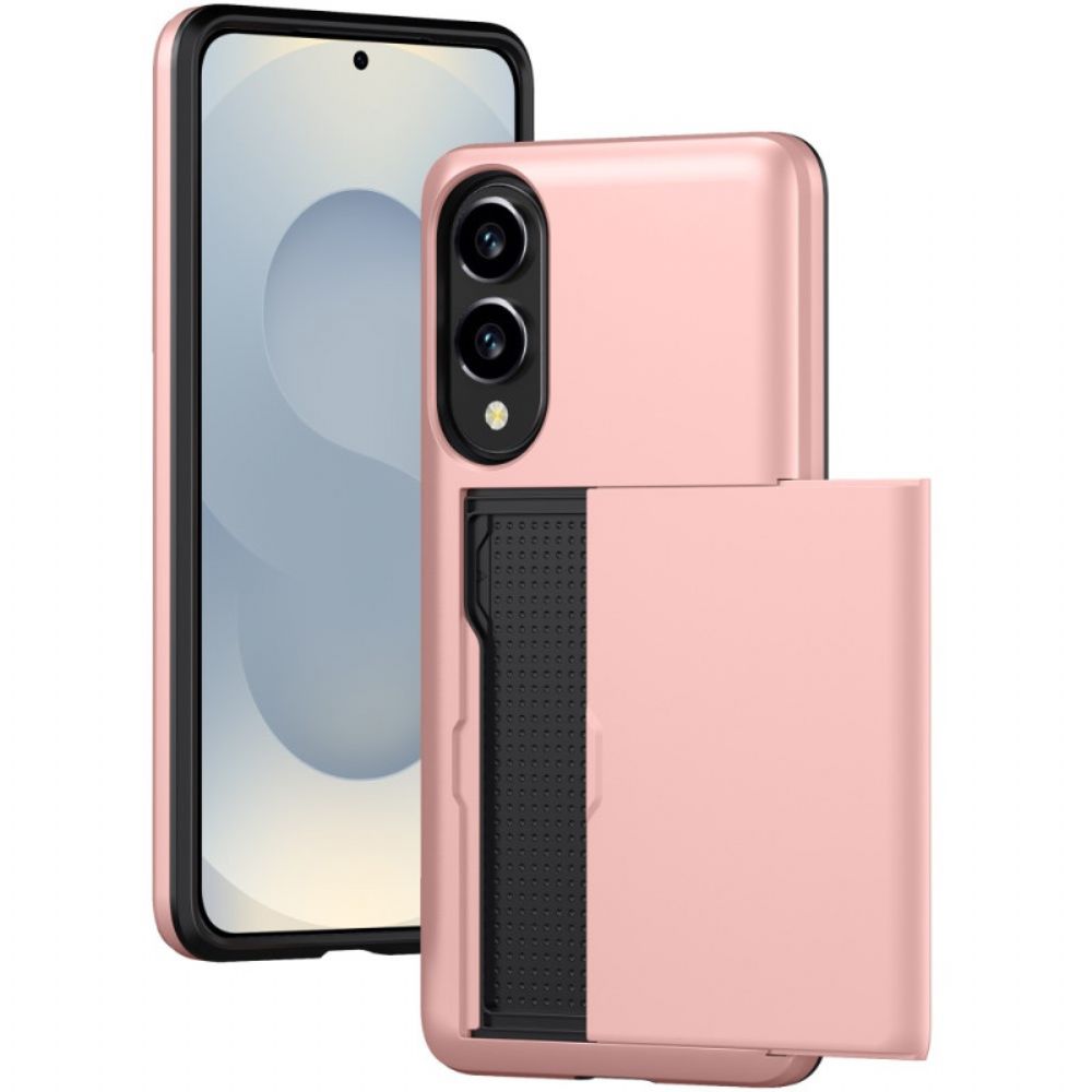 Hoesje Samsung Galaxy S25 5g Edge Schuifbare Kaarthouder Bescherming Hoesje