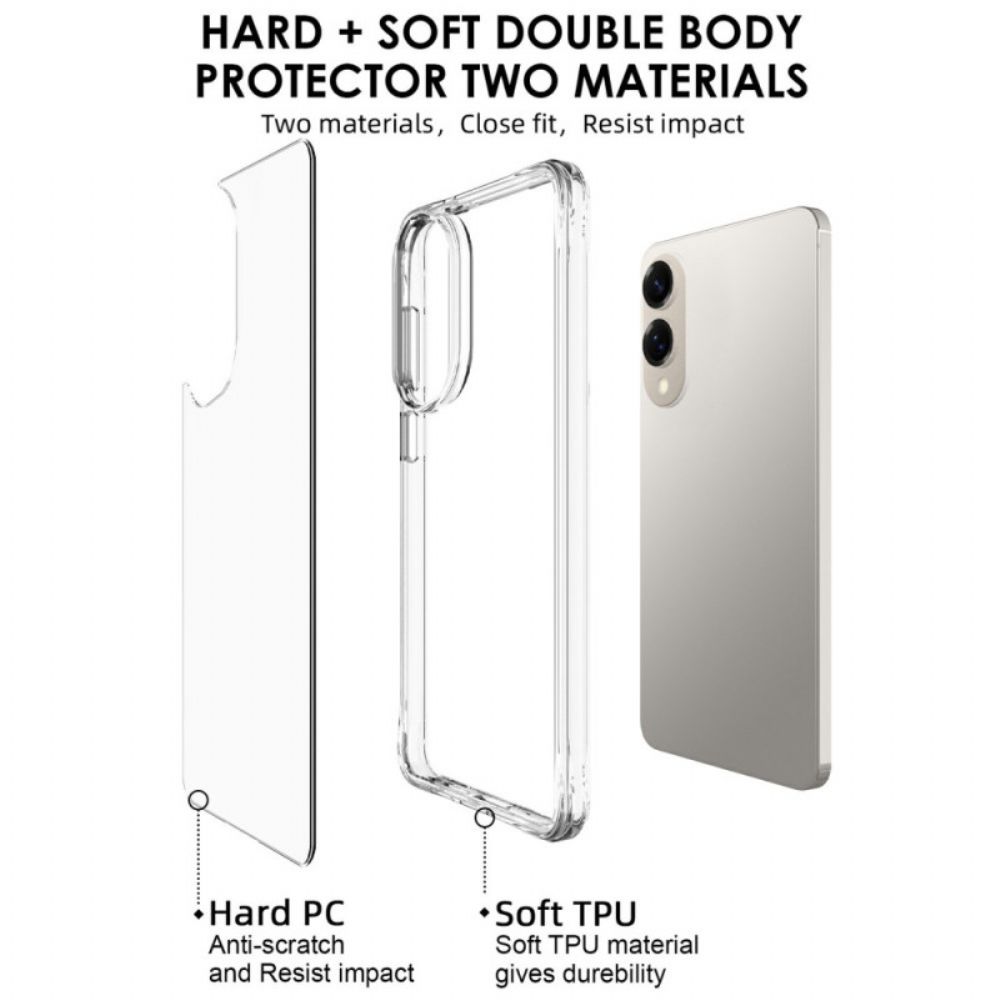 Hoesje Samsung Galaxy S25 5g Edge Versterkt Transparant Bescherming Hoesje