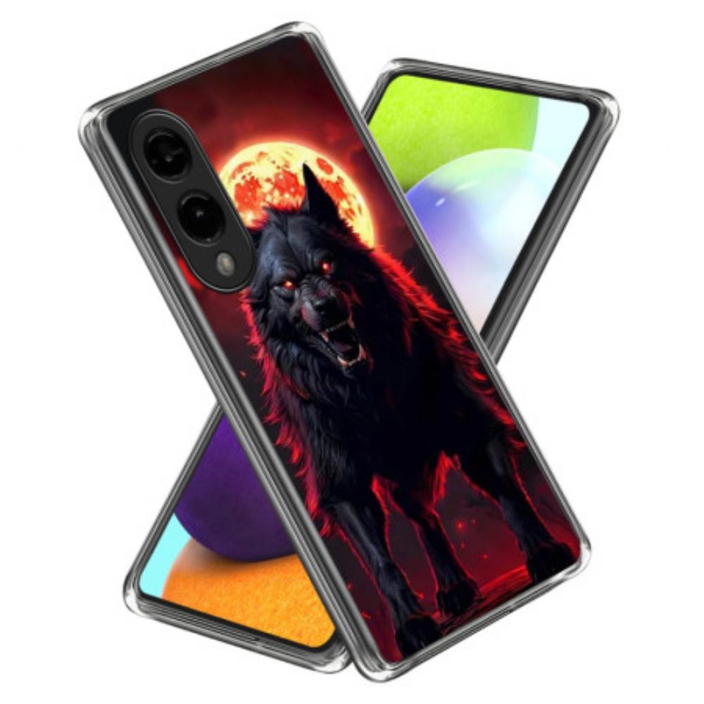 Hoesje Samsung Galaxy S25 5g Edge Zwarte Wolf Bescherming Hoesje