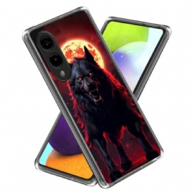 Hoesje Samsung Galaxy S25 5g Edge Zwarte Wolf Bescherming Hoesje