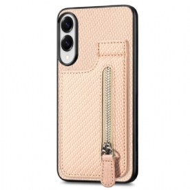 Hoesje Voor Samsung Galaxy S25 5g Edge Kaarthouder En Portemonnee Van Koolstofvezel