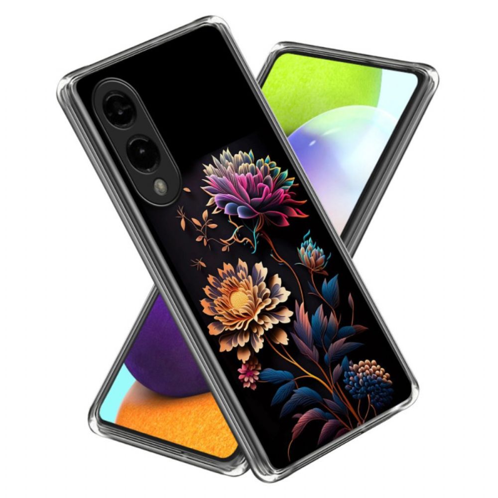 Hoesje Voor Samsung Galaxy S25 5g Edge Kleurrijke Paardenbloemen