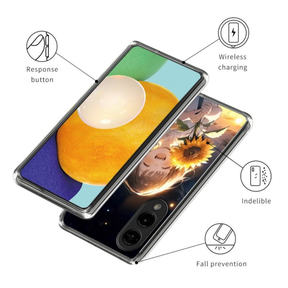 Hoesje Voor Samsung Galaxy S25 5g Edge Zonnebloemmeisje