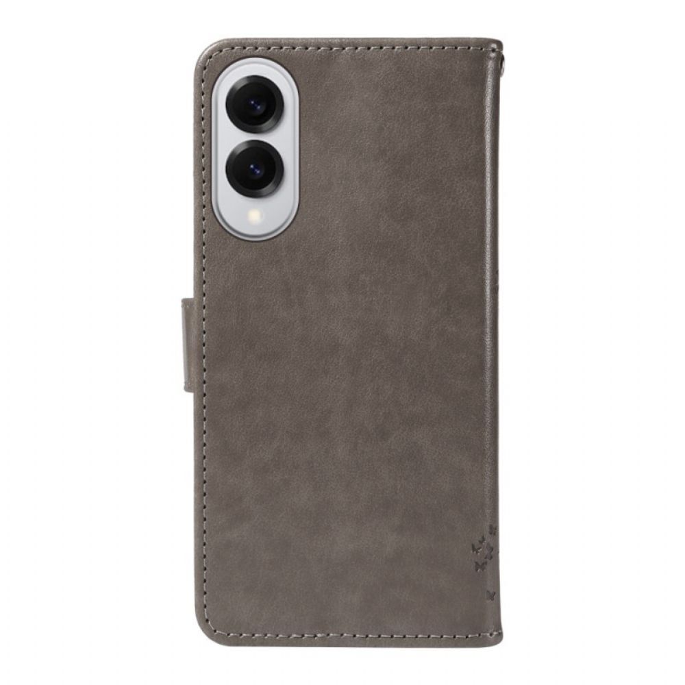 Leren Hoesje Samsung Galaxy S25 5g Edge Boom En Kat Bescherming Hoesje