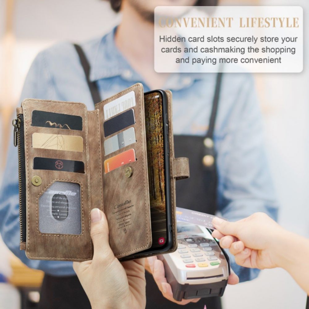 Leren Hoesje Samsung Galaxy S25 5g Edge Caseme Portemonnee