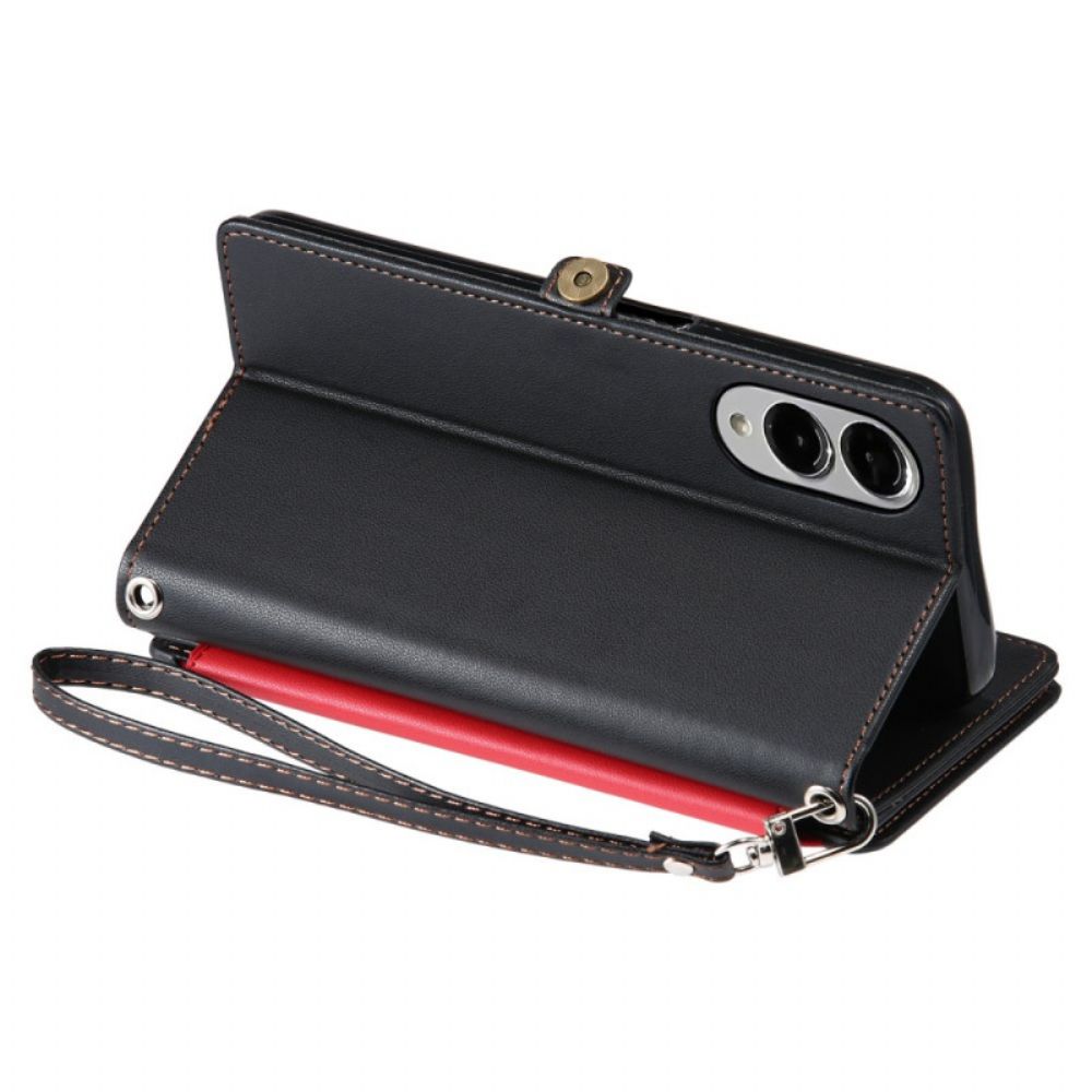 Leren Hoesje Samsung Galaxy S25 5g Edge Ergonomische Polsband