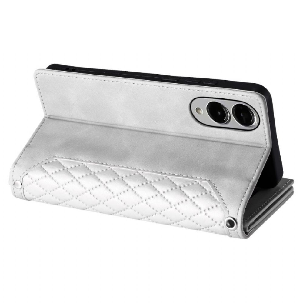 Leren Hoesje Samsung Galaxy S25 5g Edge Gewatteerde Portemonnee Bescherming Hoesje