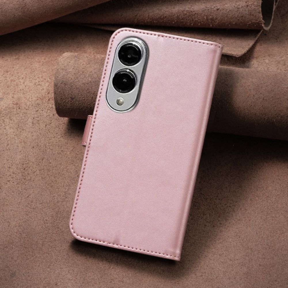 Leren Hoesje Samsung Galaxy S25 5g Edge Klaverpatroon