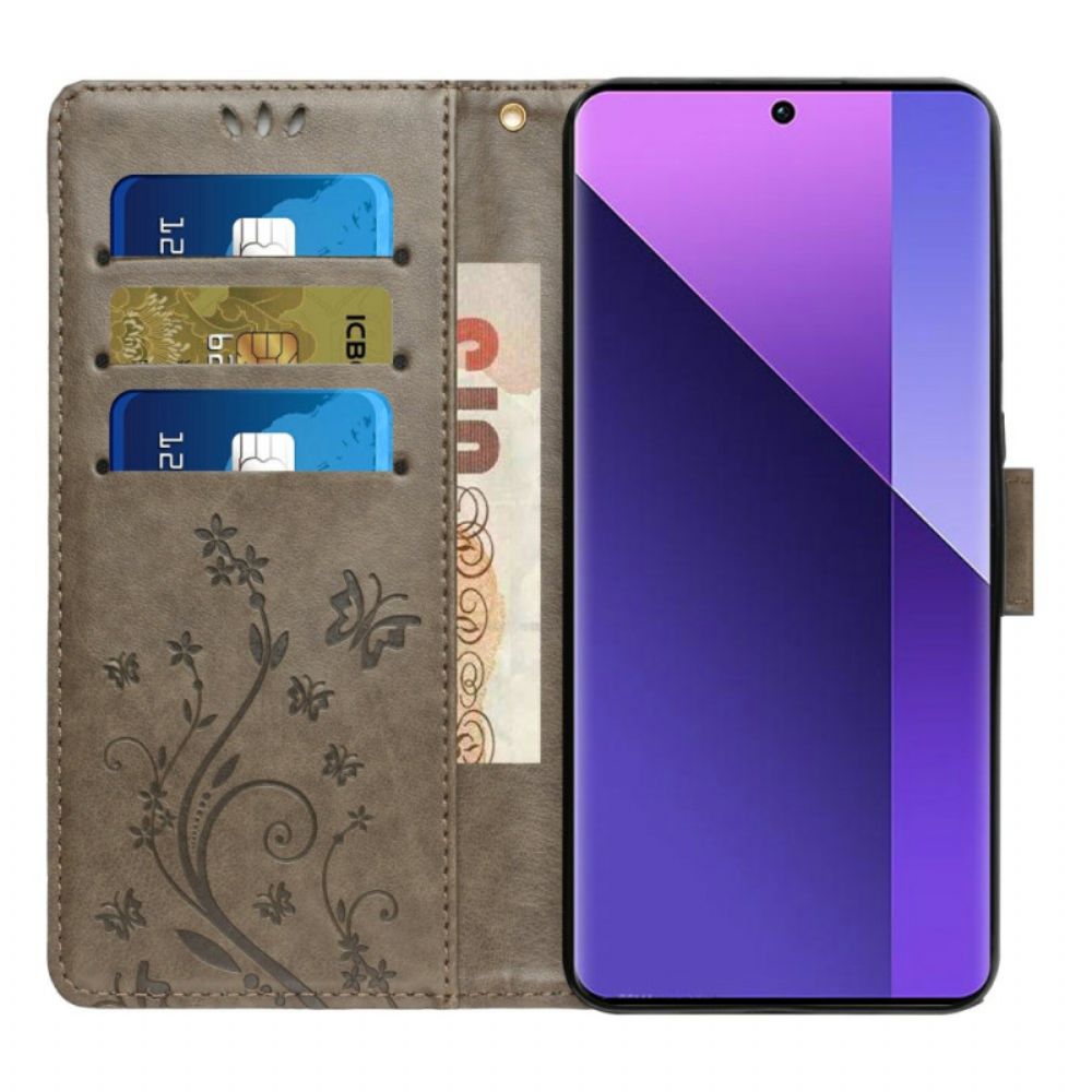 Leren Hoesje Samsung Galaxy S25 5g Edge Kleine Bloemen Bescherming Hoesje