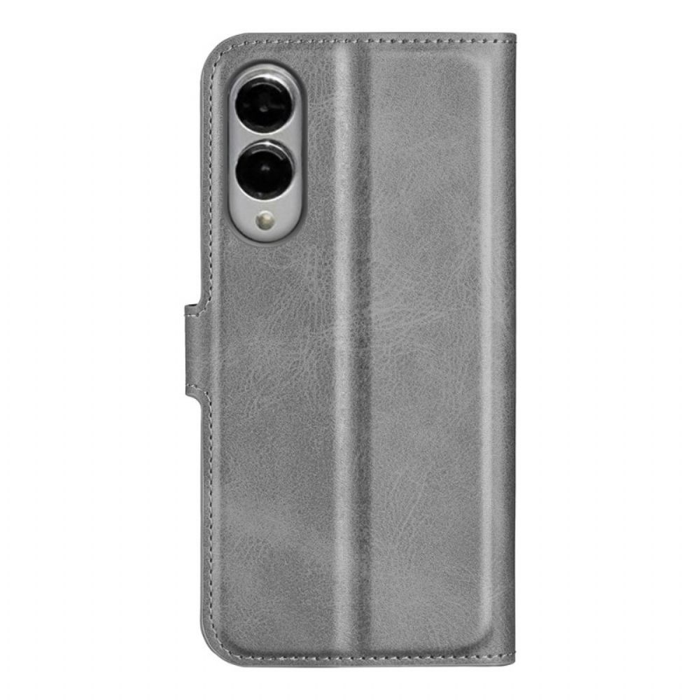 Leren Hoesje Samsung Galaxy S25 5g Edge Lederstijl Bescherming Hoesje