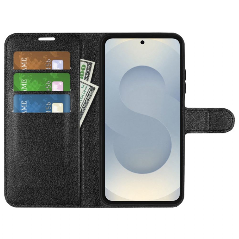 Leren Hoesje Samsung Galaxy S25 5g Edge Lychee Kunstleer Bescherming Hoesje