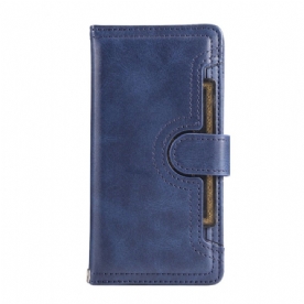 Leren Hoesje Samsung Galaxy S25 5g Edge Magnetische Portemonnee En Sleutelkoord Bescherming Hoesje