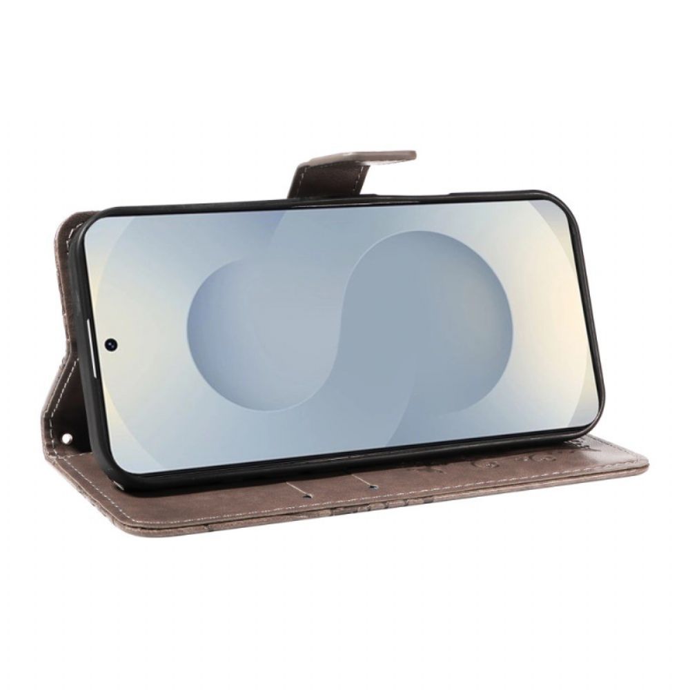 Leren Hoesje Samsung Galaxy S25 5g Edge Patroon Met Gigantische Vlinders