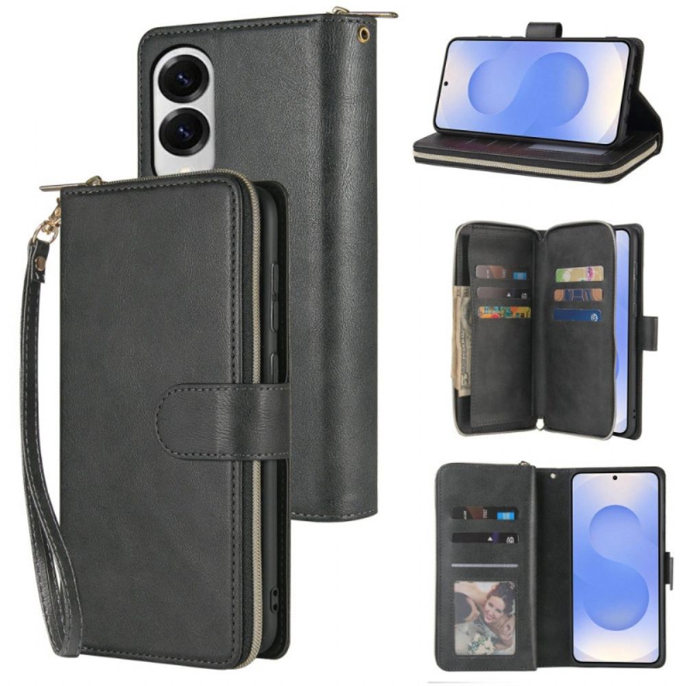 Leren Hoesje Samsung Galaxy S25 5g Edge Portemonnee En Etui Bescherming Hoesje