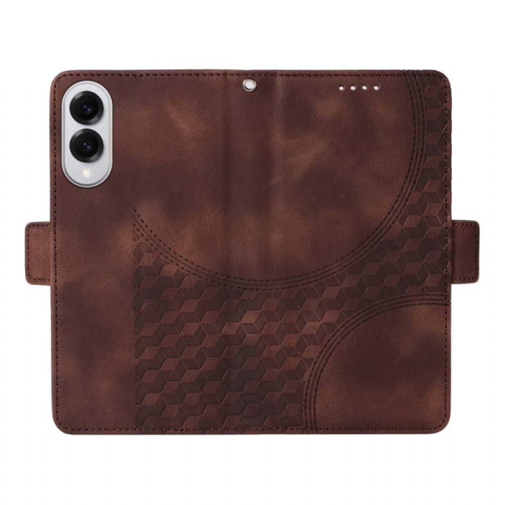 Leren Hoesje Samsung Galaxy S25 5g Edge Sterrendesign Bescherming Hoesje