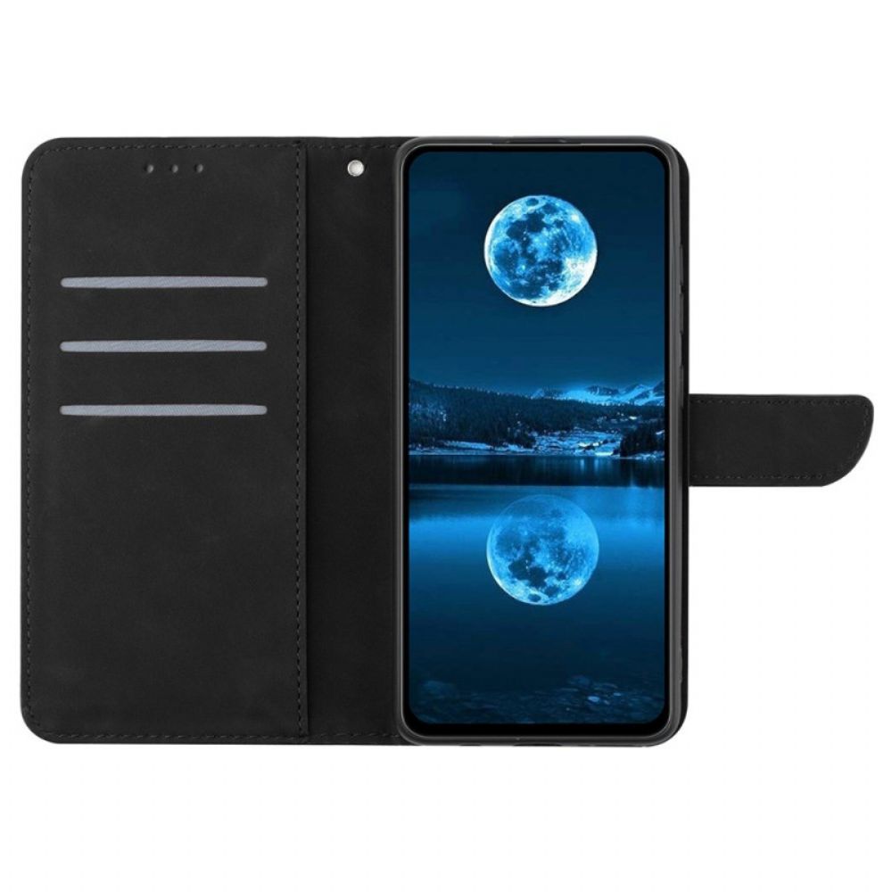 Leren Hoesje Samsung Galaxy S25 5g Edge Strepen Bescherming Hoesje