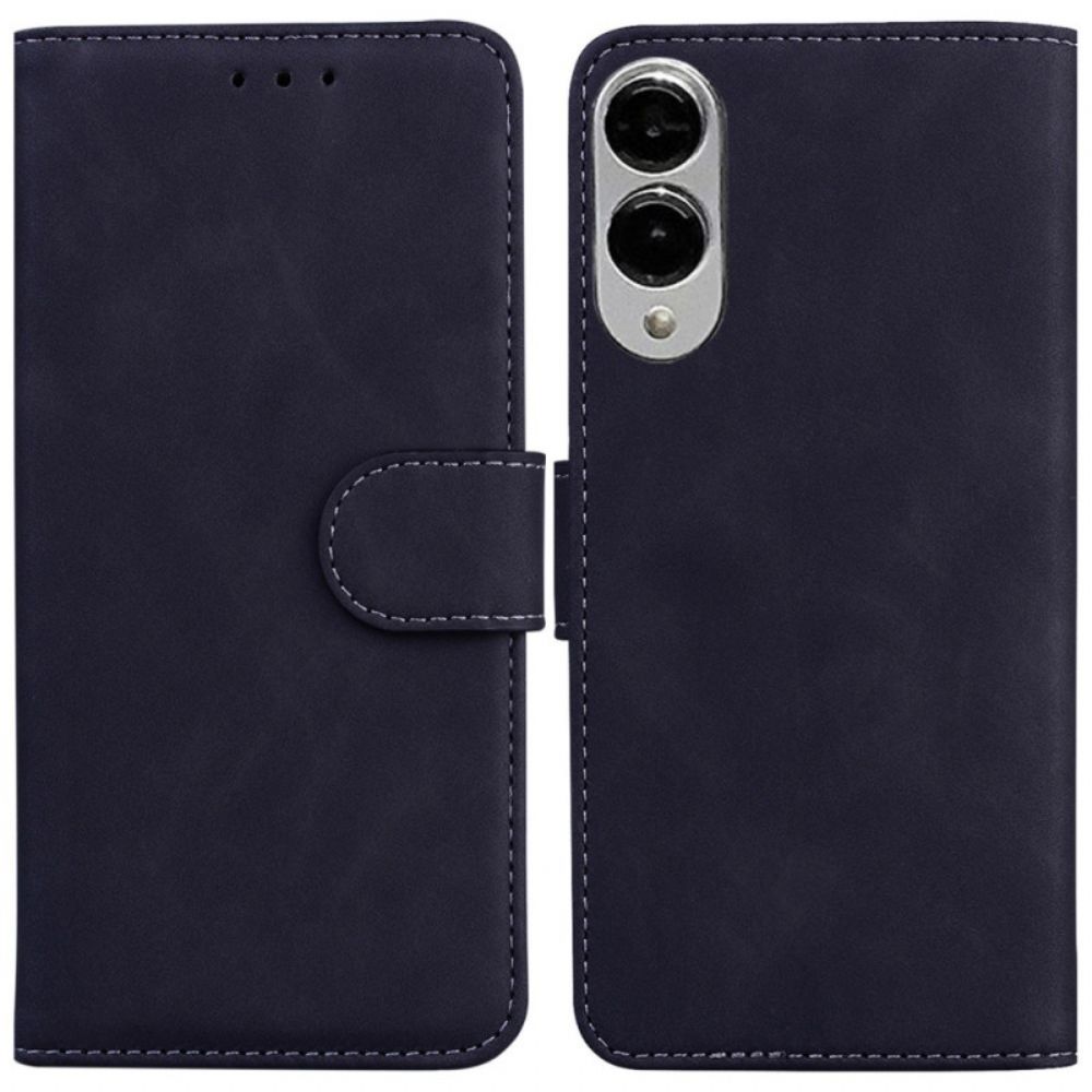 Leren Hoesje Samsung Galaxy S25 5g Edge Suède-stijl