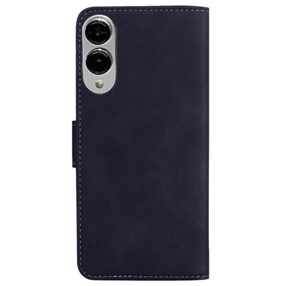 Leren Hoesje Samsung Galaxy S25 5g Edge Suède-stijl