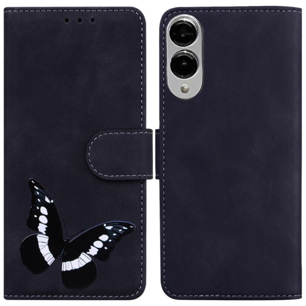 Leren Hoesje Samsung Galaxy S25 5g Edge Vlinder