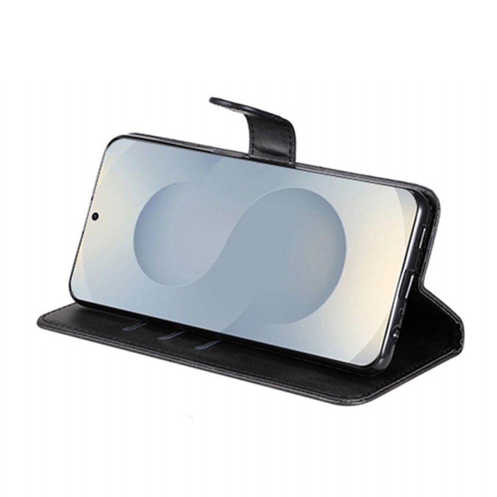 Leren Hoesje Voor Samsung Galaxy S25 5g Edge Etui Met Rits