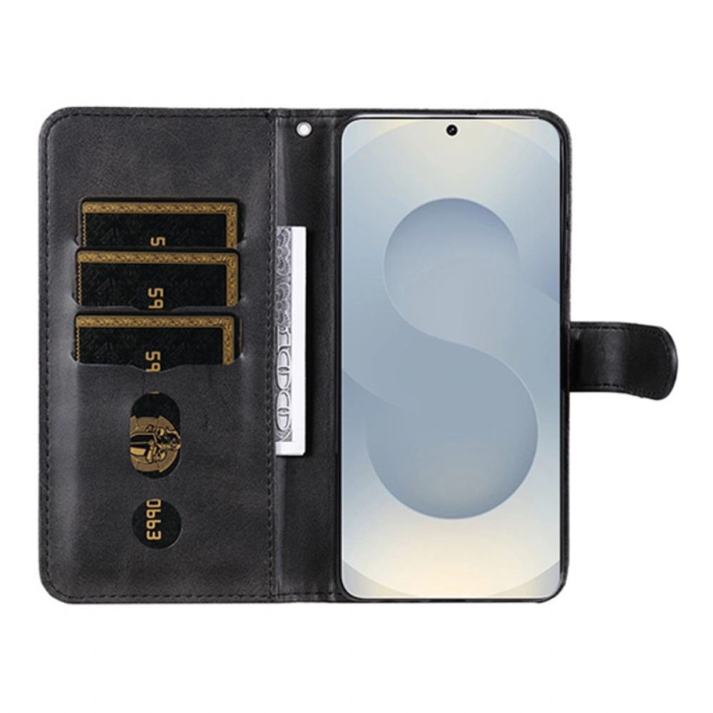 Leren Hoesje Voor Samsung Galaxy S25 5g Edge Etui Met Rits