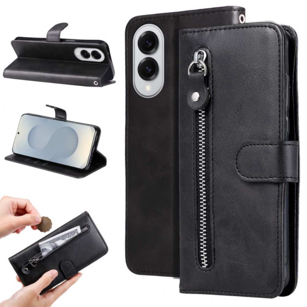 Leren Hoesje Voor Samsung Galaxy S25 5g Edge Etui Met Rits