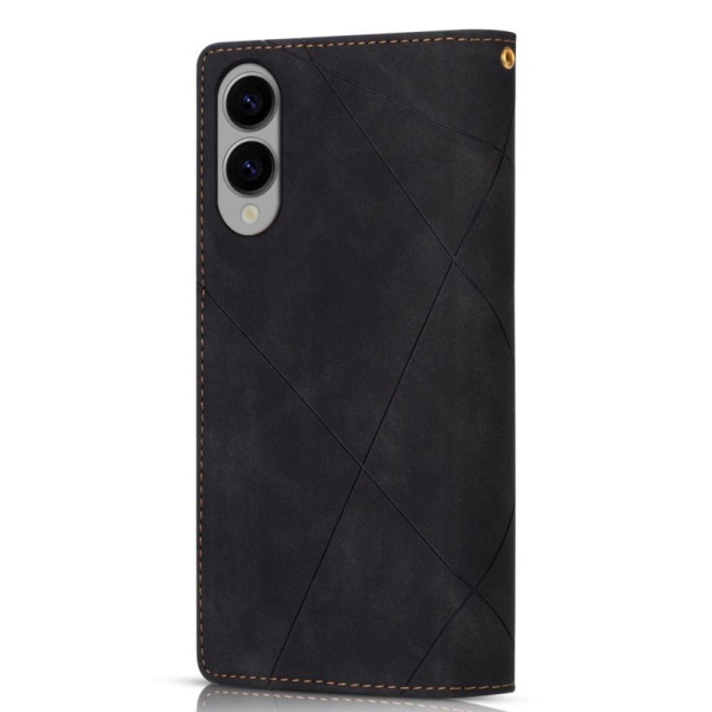 Leren Hoesje Voor Samsung Galaxy S25 5g Edge Portemonnee Met Diamantpatroon