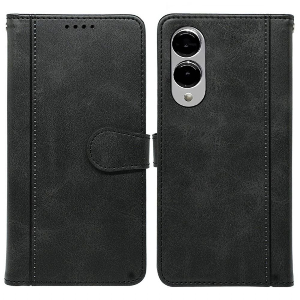 Leren Hoesje Voor Samsung Galaxy S25 5g Edge Premium Vintage