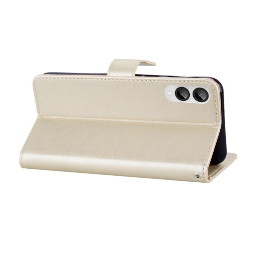 Leren Hoesje Voor Samsung Galaxy S25 5g Edge Uil En Bedeltje