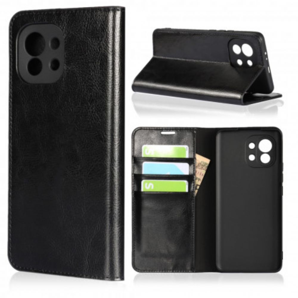 Bescherming Hoesje voor Xiaomi Mi 11 5G Folio-hoesje Echt Leer