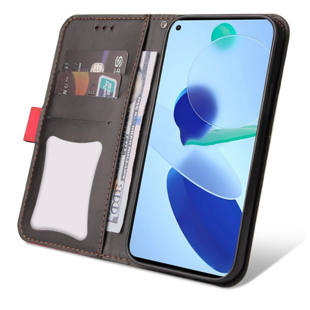 Folio-hoesje voor Xiaomi Mi 11 5G Tweekleurig