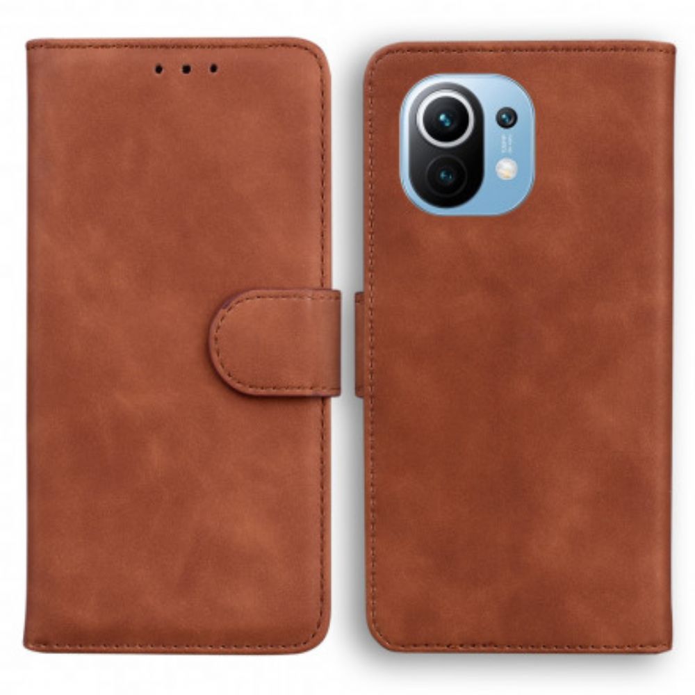 Folio-hoesje voor Xiaomi Mi 11 5G Vintage Couture Lederen Stijl