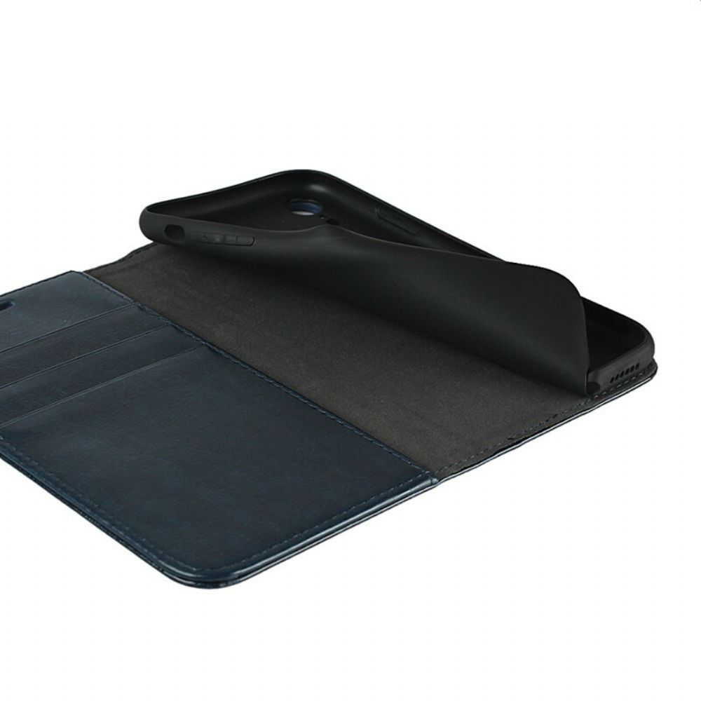 Bescherming Hoesje voor iPhone XR Folio-hoesje Echt Leer