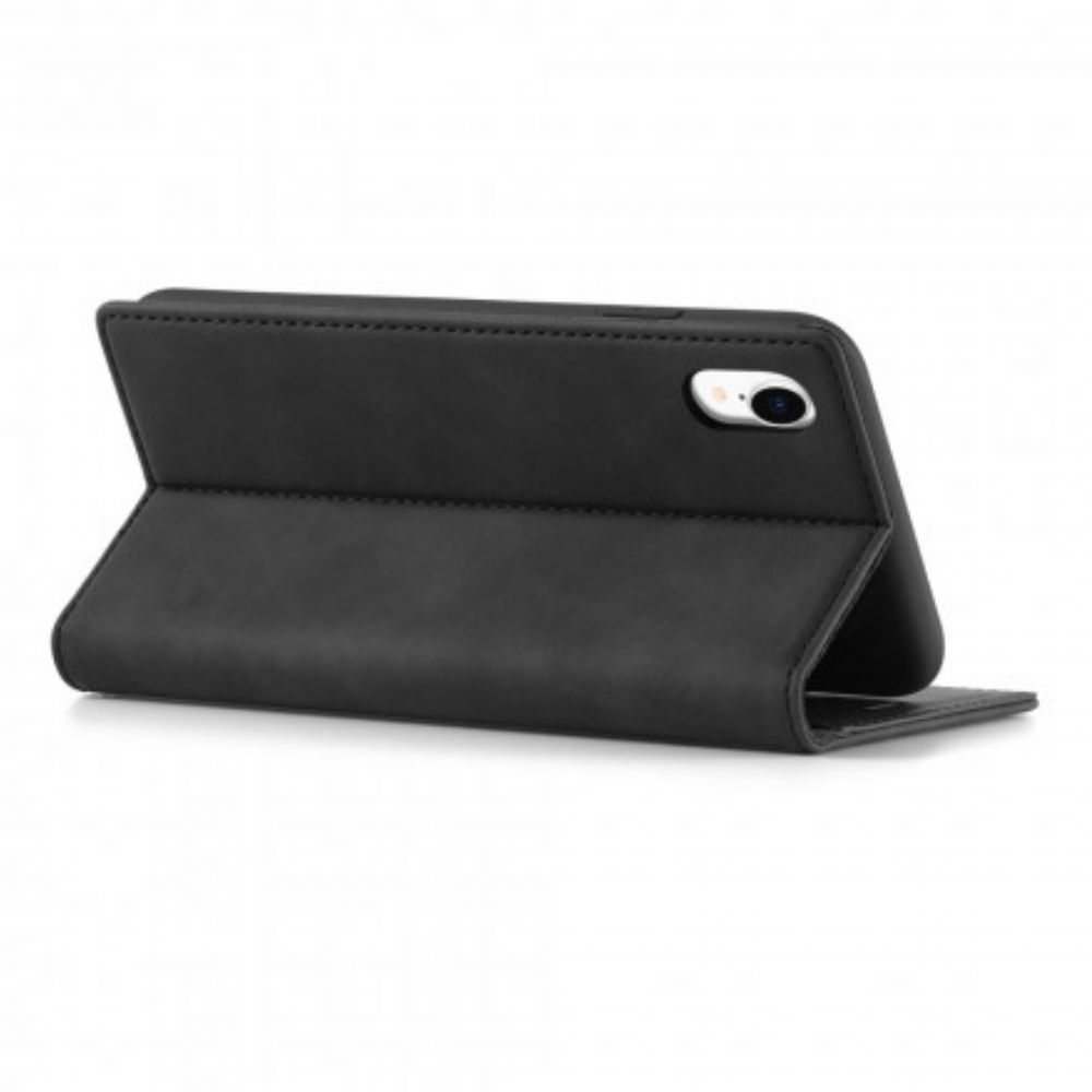 Bescherming Hoesje voor iPhone XR Folio-hoesje Lc.imeeke Leereffect
