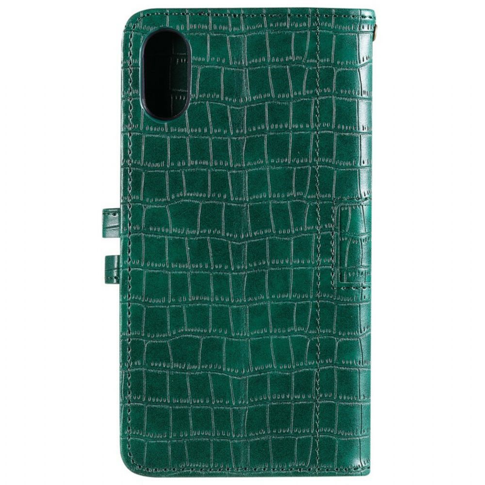 Folio-hoesje voor iPhone XR Ik Hou Van Krokodil